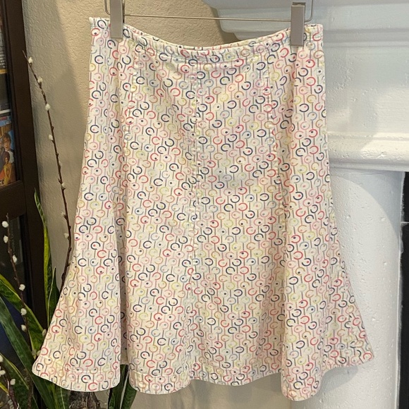 Retro Fun Colorful Print Skirt With A Flare - Picture 2 of 12